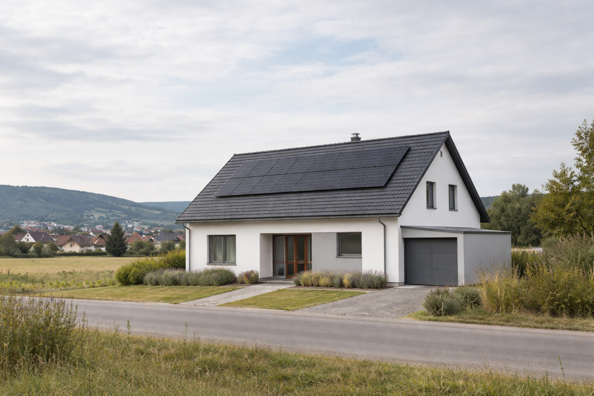 Modernes Haus mit PV in Ilmenau