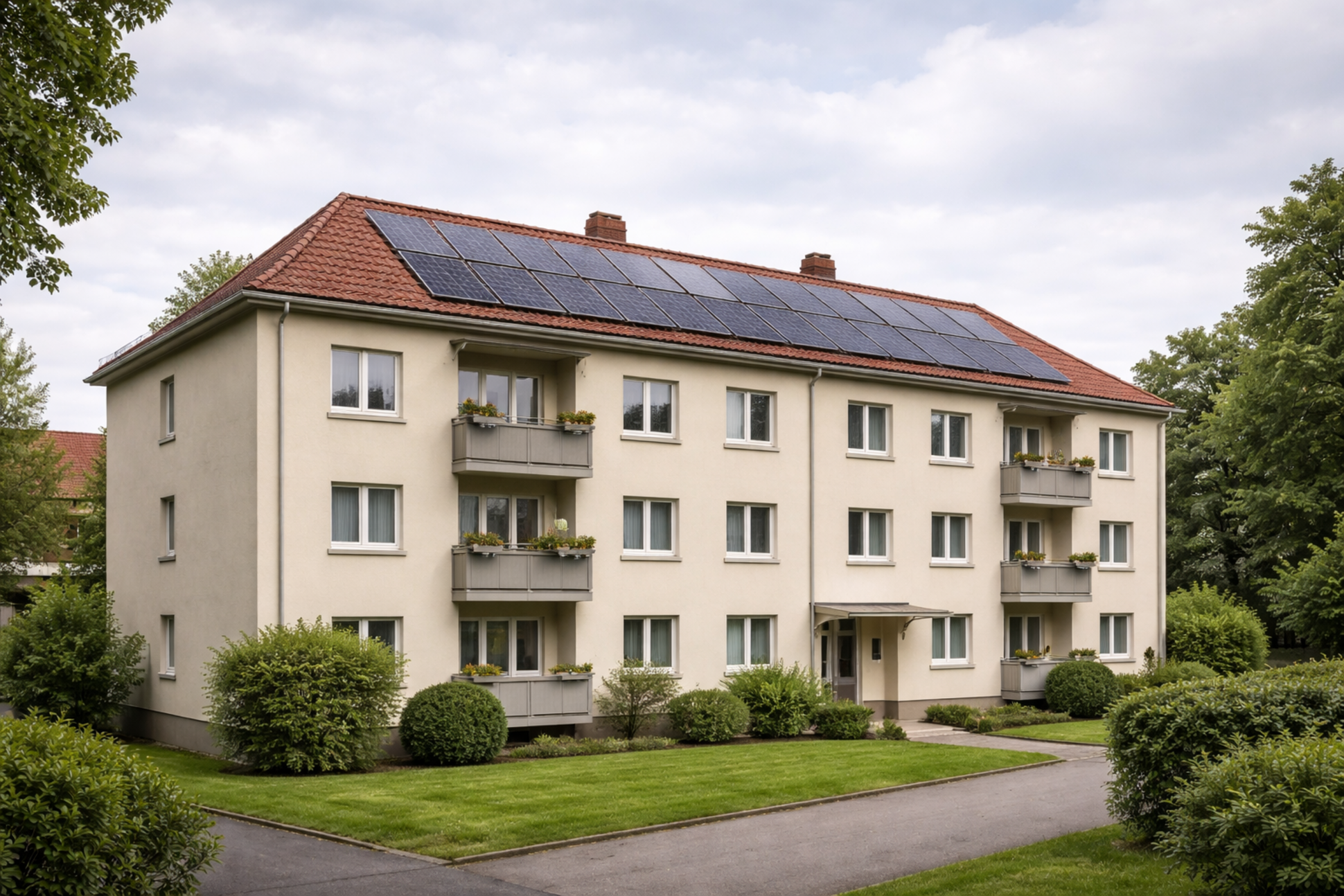 Eilenburger Wohnhaus mit Solarpanelen