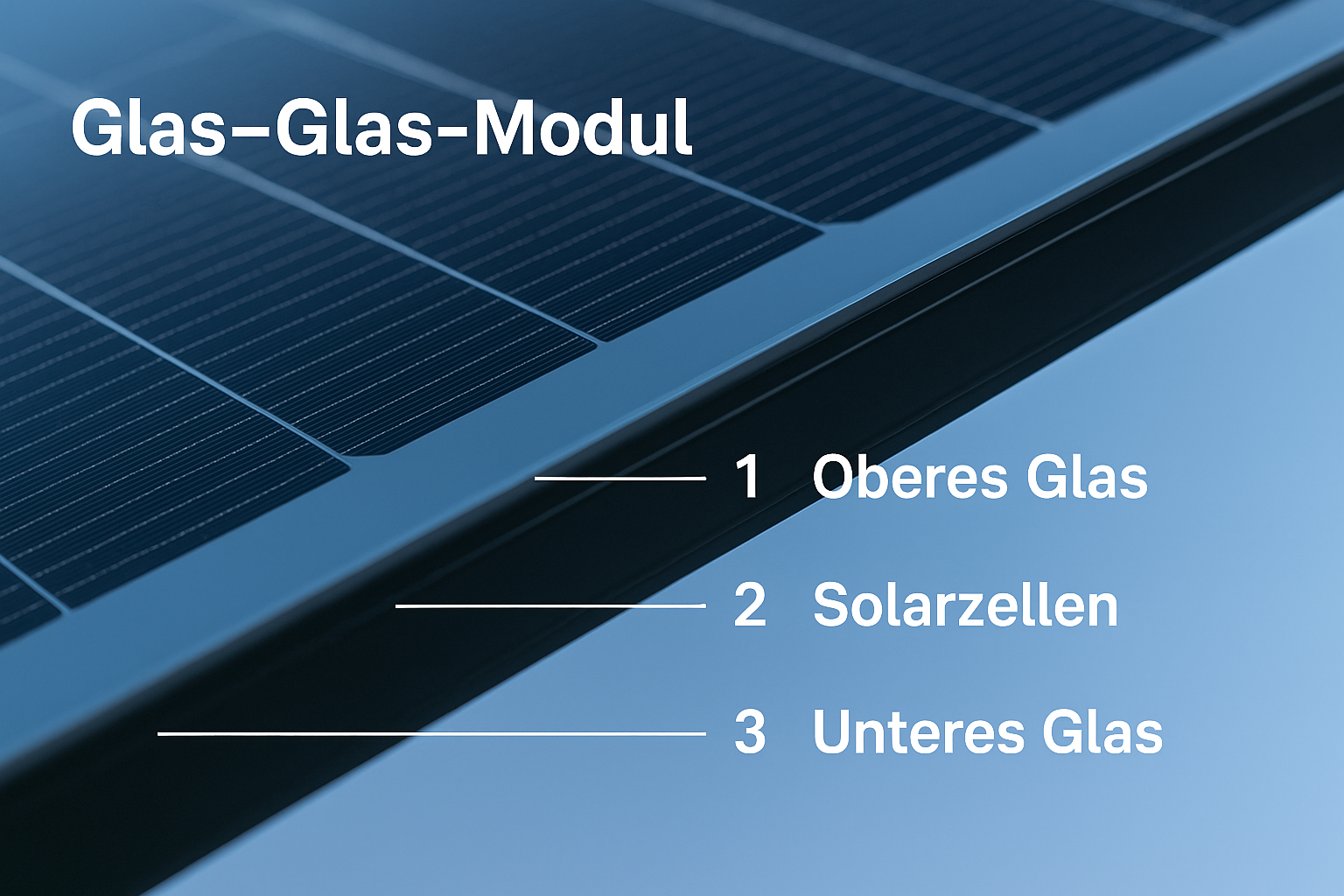 Foto von einem Glas-Glas-Modul