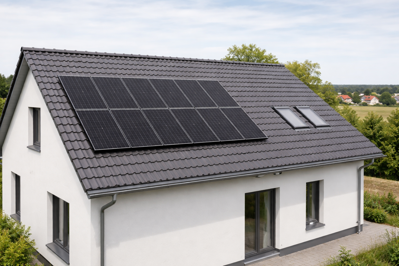 Solarmodule auf Hausdach