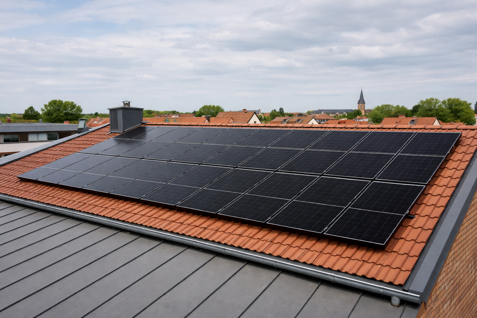 Solaranlage auf Dach in Dessau-Roßlau