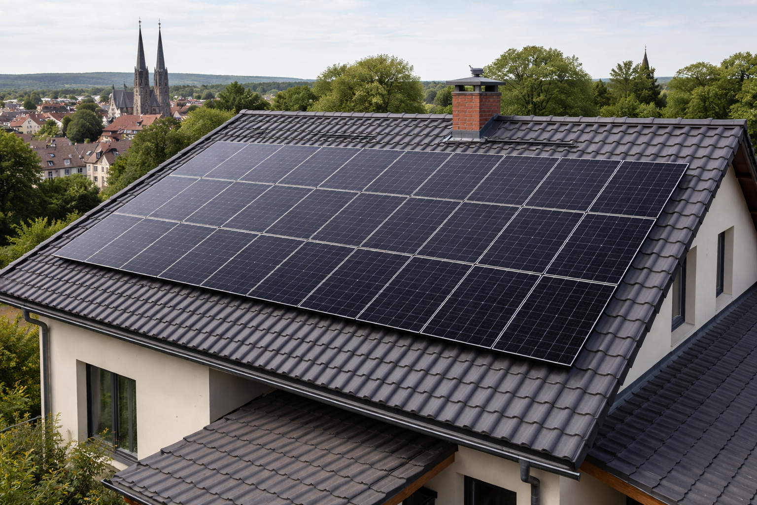 Solaranlage auf Dach in Halberstadt