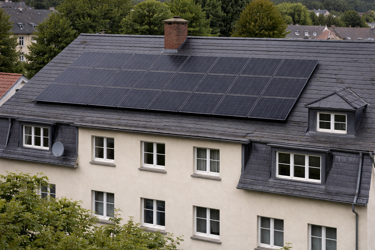PV-Anlage auf einem Wohngebäude