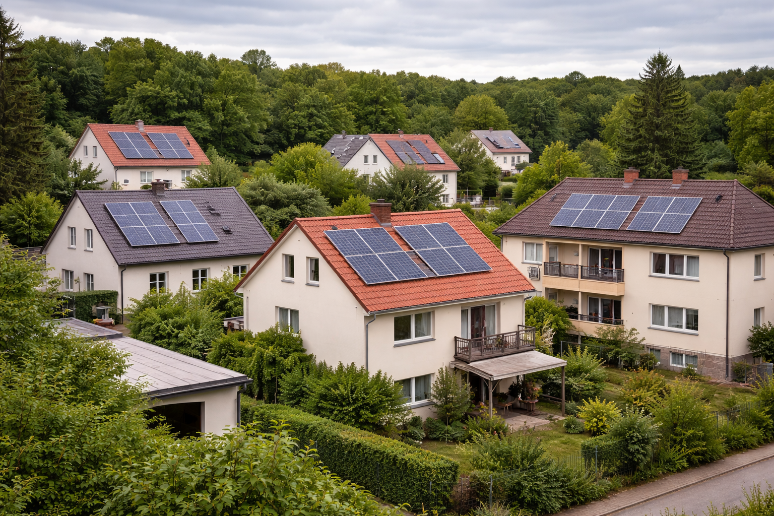 Nachhaltige Häuser mit Solaranlagen