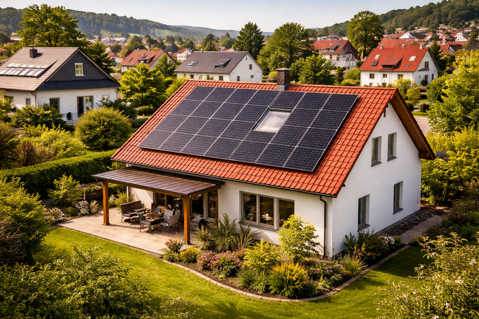 Haus mit PV-Anlage