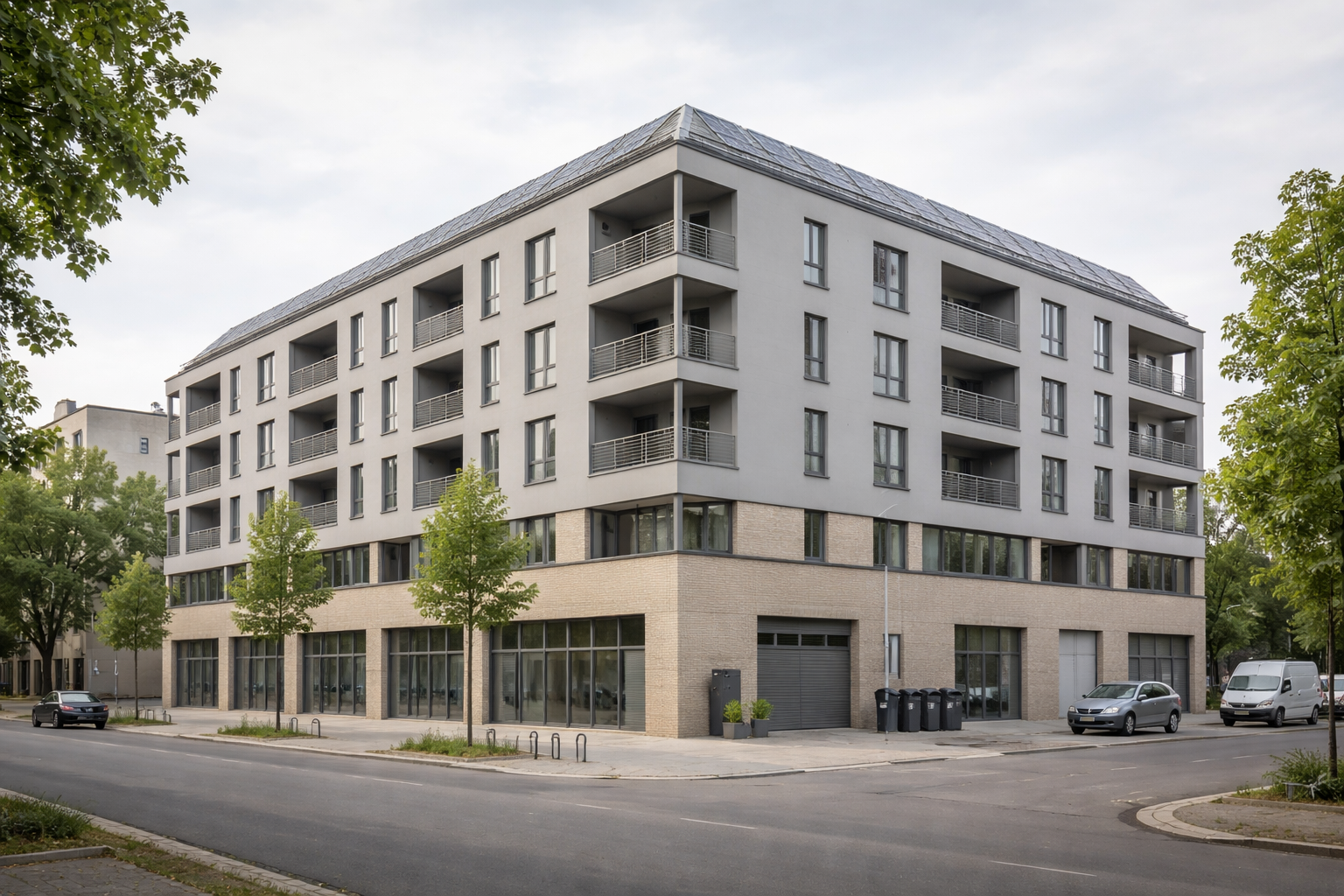 Moderne Mischung aus Wohnen und Gewerbe