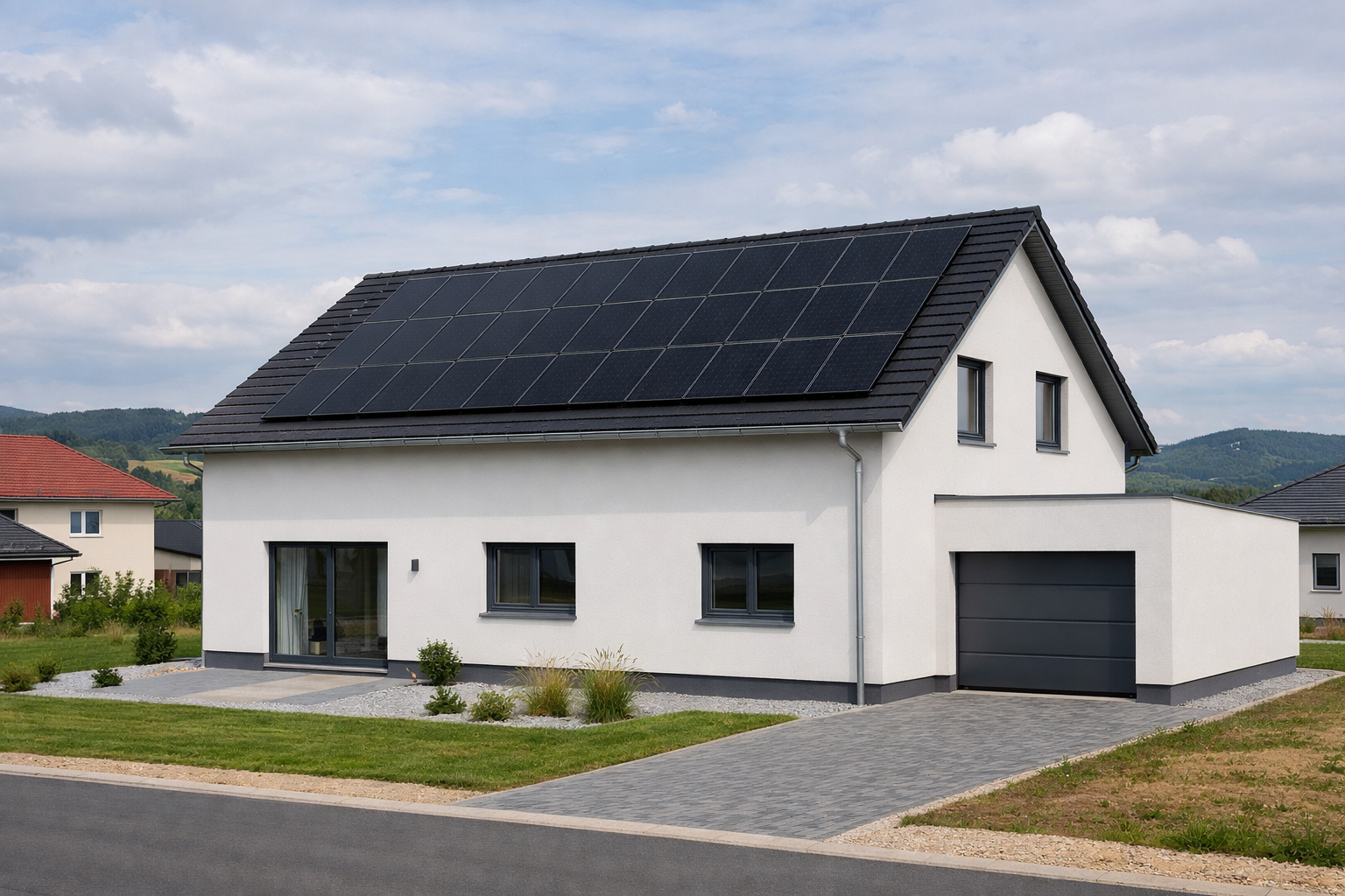 Modernes Haus mit Solaranlage in Bad Salzungen