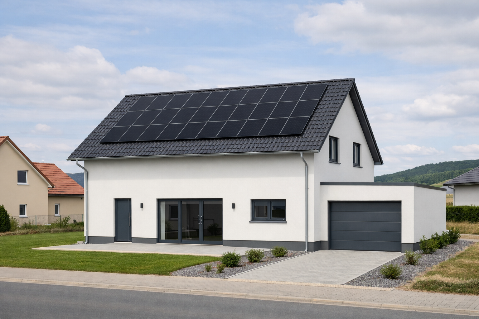 Modernes Haus mit Solaranlage in Eisenach