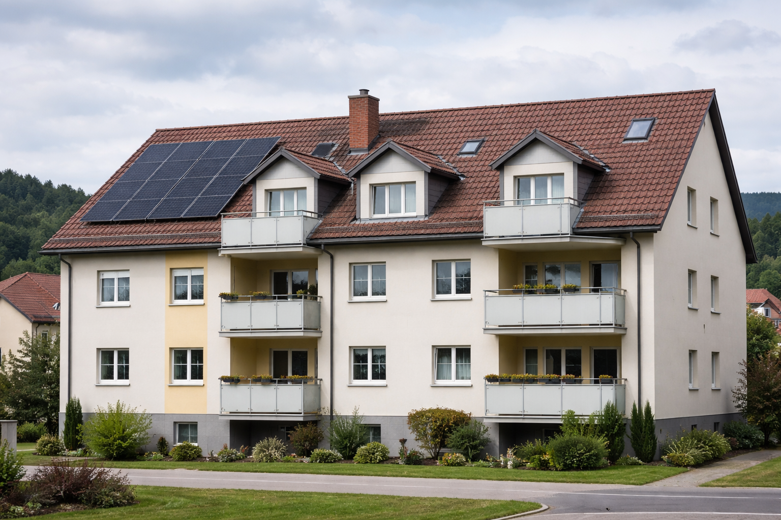 Modernes Apartmentgebäude in Deutschland