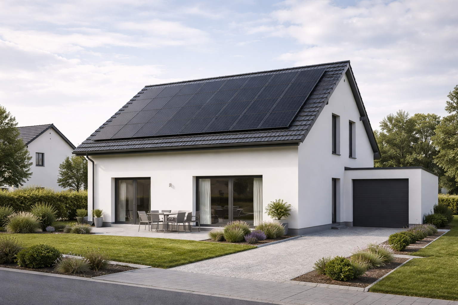 Modernes Haus mit Solarpanels Ilmenau