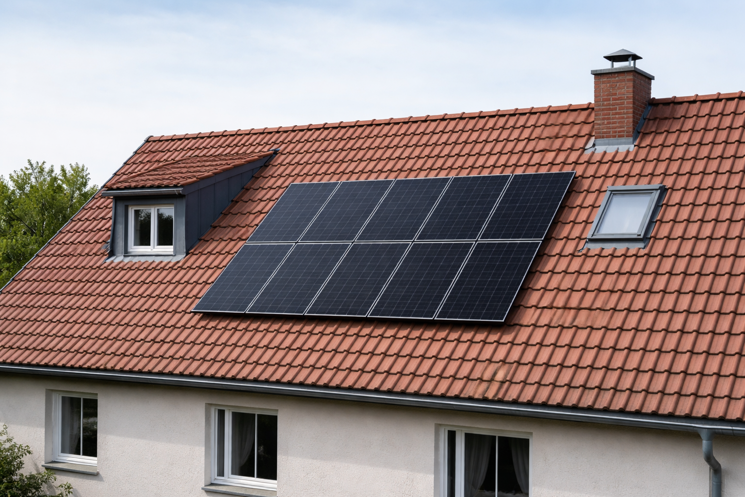 Solaranlage auf Bestandsdach in Mühlhausen
