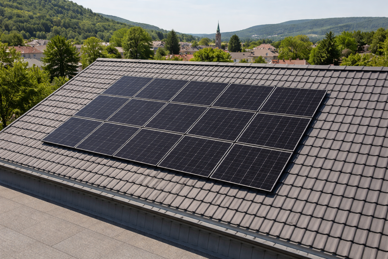 Solaranlage im Thüringer Wald